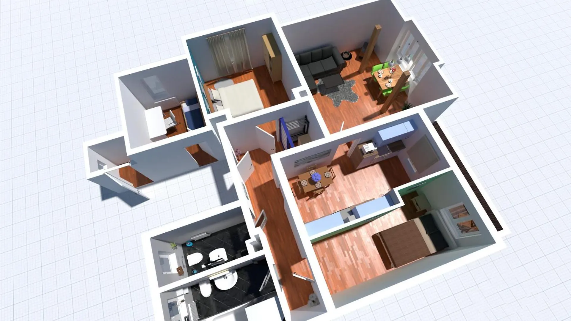 Doppelhaus- Villa Leipzig Schleussig , Moderner Altbau Apartment Dachetage Mit 2 Schlafzimmern Und Separatem Zusatzzimmer , Parkplatz - Balkon - Kamin - Eicheparkett - Arbeitsplatz 0*,  Tyskland